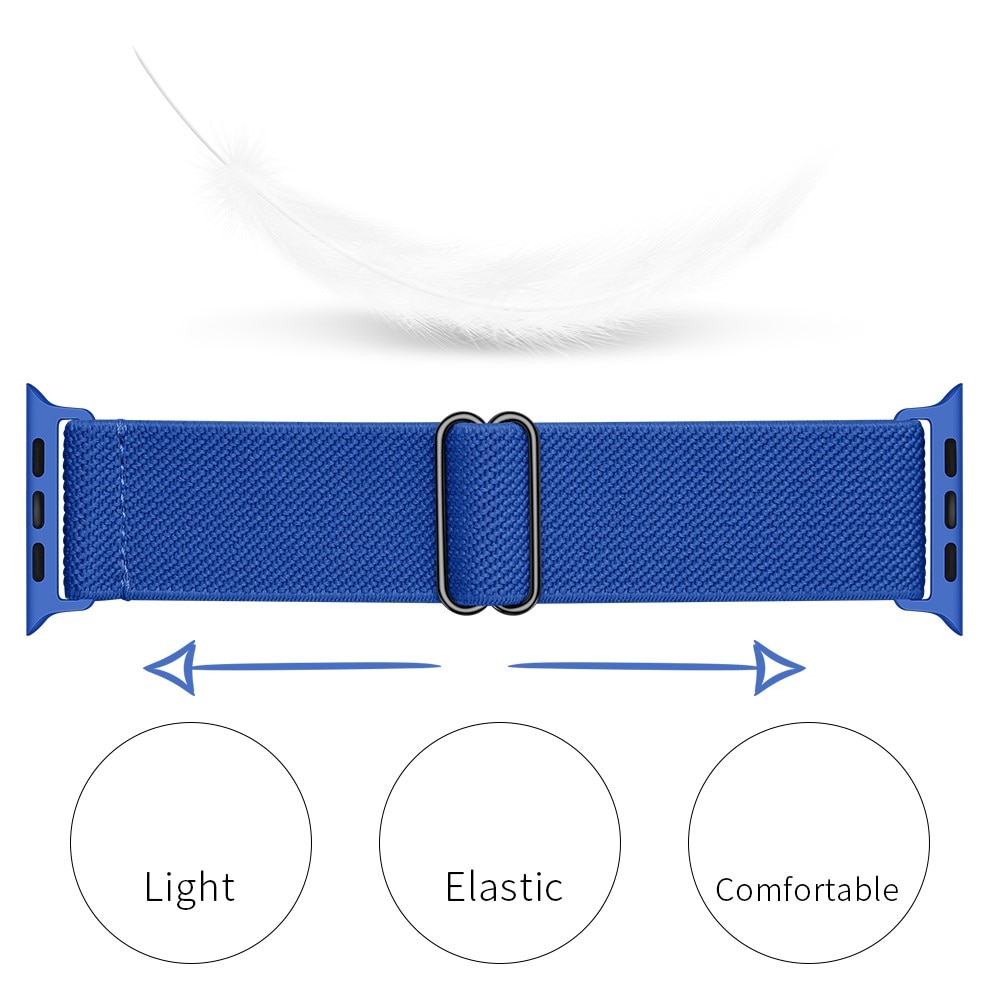 Elastiskt Nylonarmband Apple Watch 41mm Series 7 blå