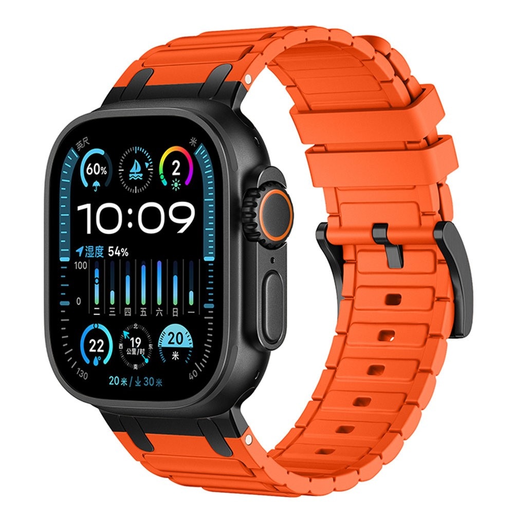 Tough Silicone Strap Apple Watch Series 10 46mm Orange