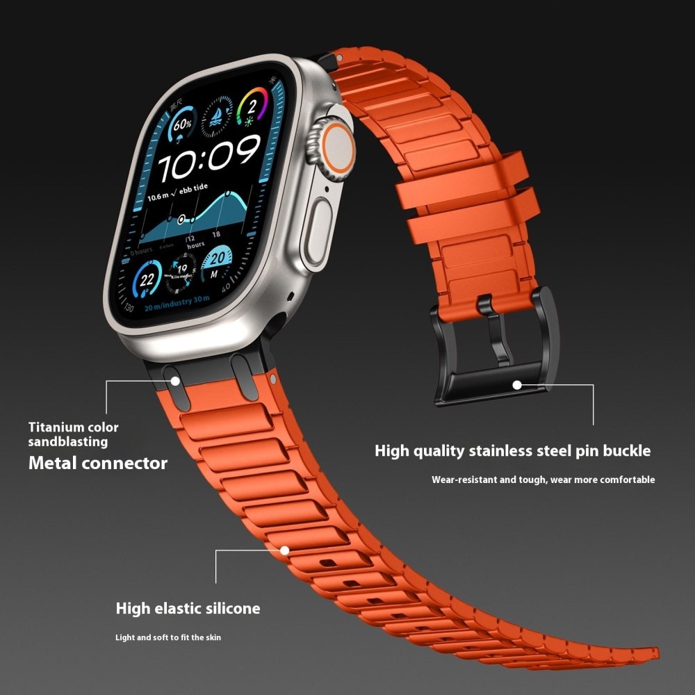 Tough Silicone Strap Apple Watch Series 10 46mm Orange