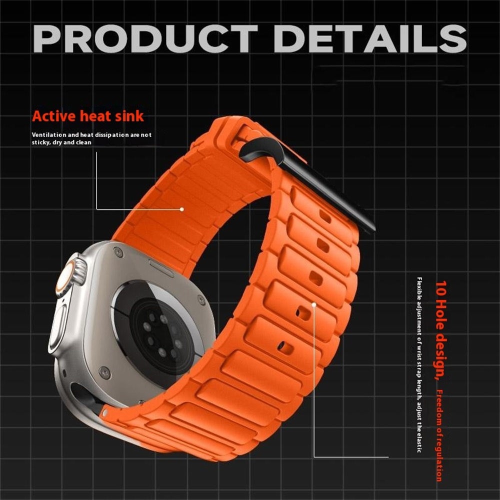 Tough Silicone Strap Apple Watch Series 10 46mm Orange