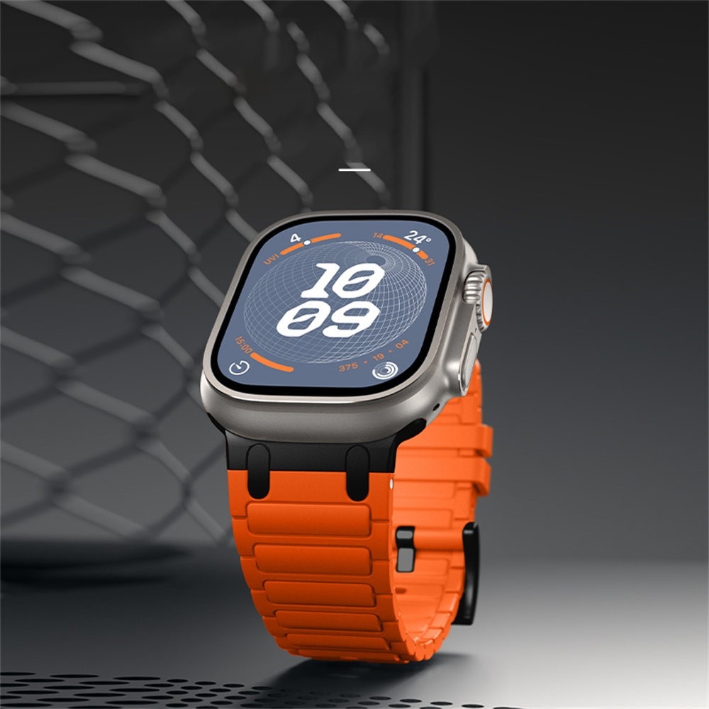 Tough Silicone Strap Apple Watch Series 10 46mm Orange