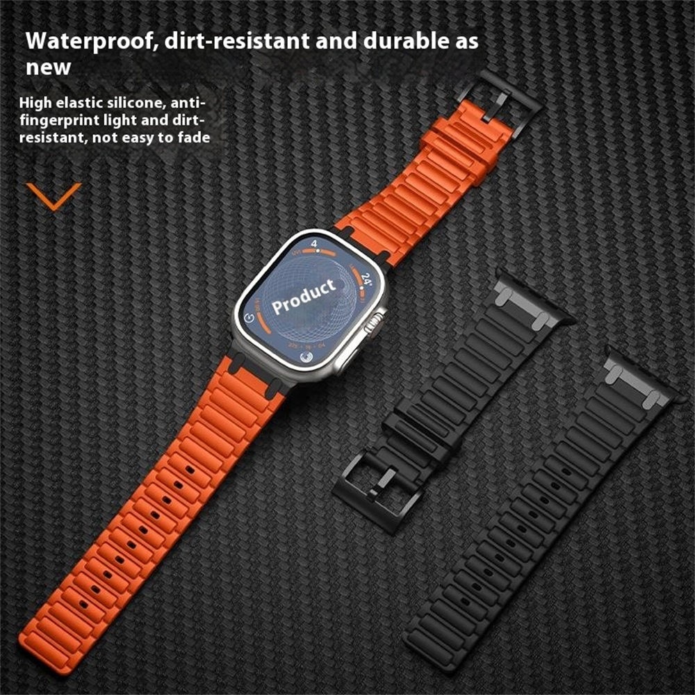 Tough Silicone Strap Apple Watch Series 10 46mm Orange