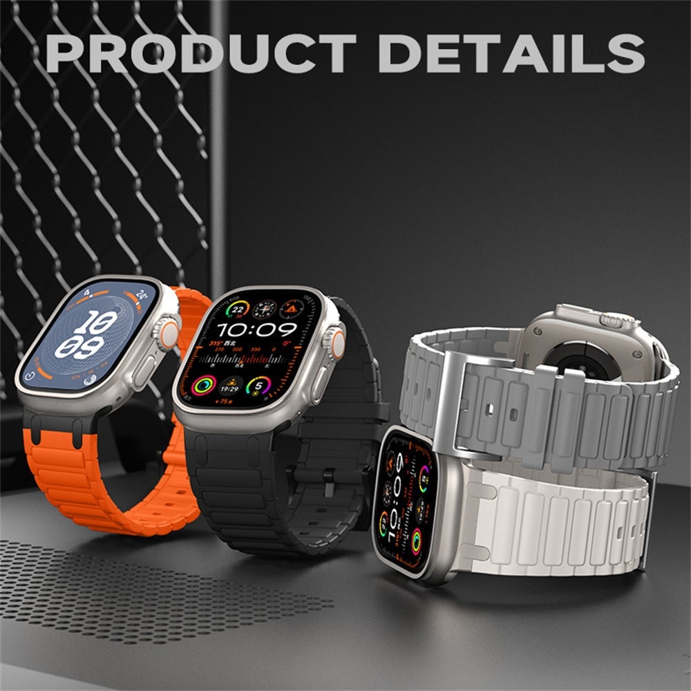 Tough Silicone Strap Apple Watch SE 44mm Svart