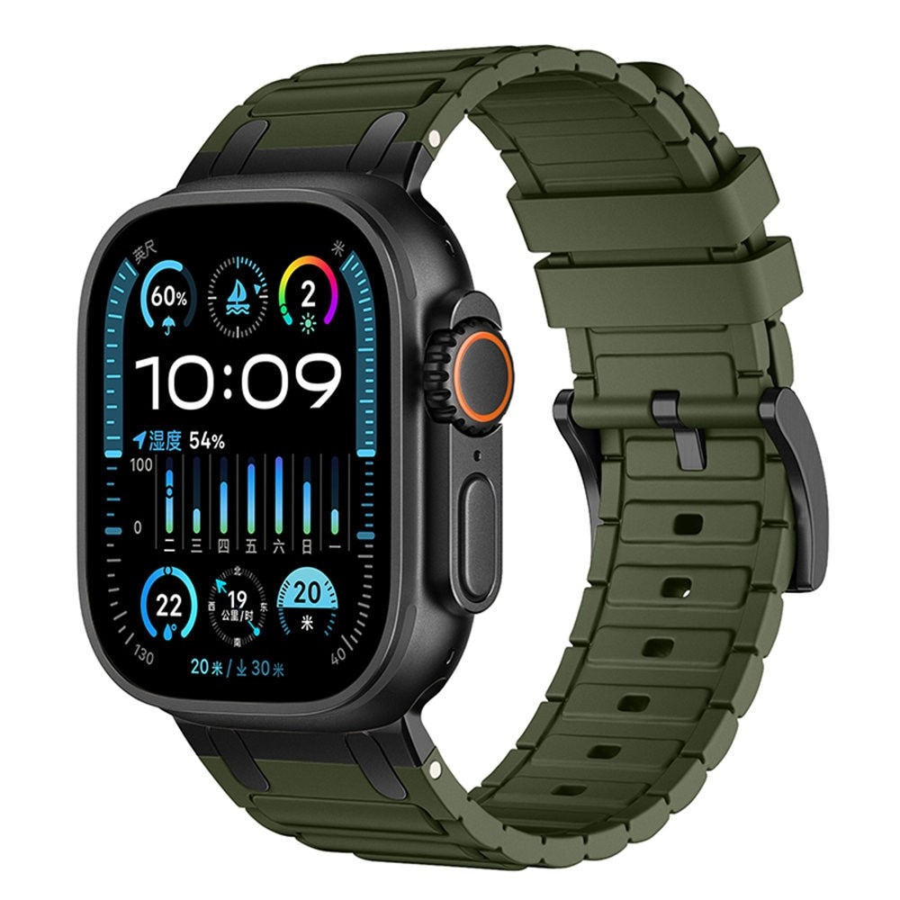 Tough Silicone Strap Apple Watch Ultra 49mm 2nd Gen Mörkgrön