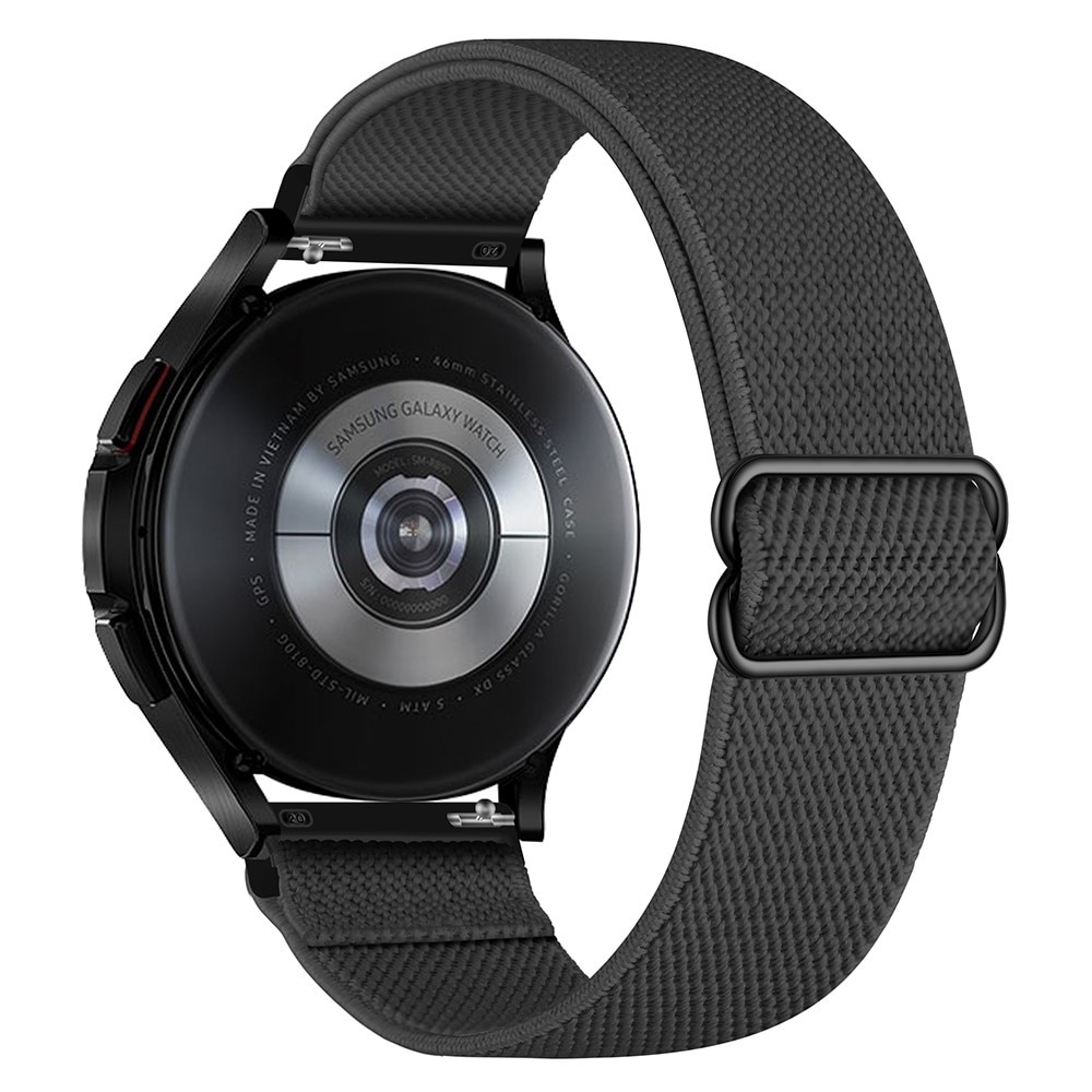 Elastiskt Nylonarmband Samsung Galaxy Watch 5 44mm mörkgrå