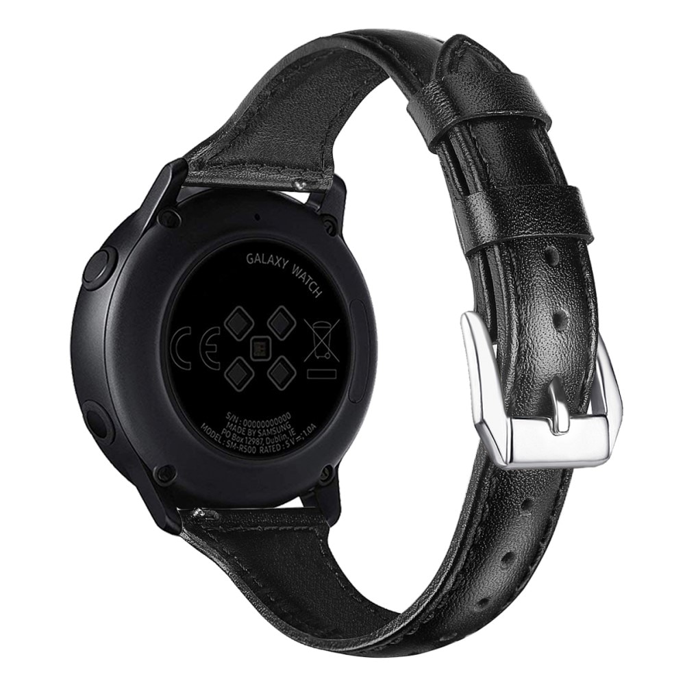 Slim Läderarmband Samsung Galaxy Watch 7 44mm svart