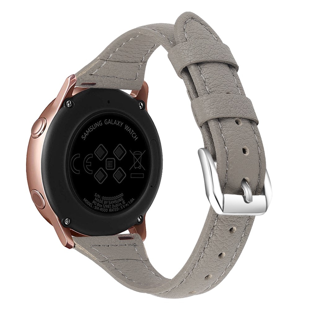 Slim Läderarmband Samsung Galaxy Watch Active grå