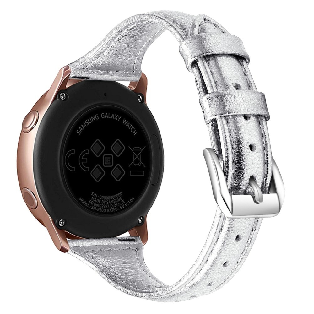 Slim Läderarmband Samsung Galaxy Watch 7 44mm silver