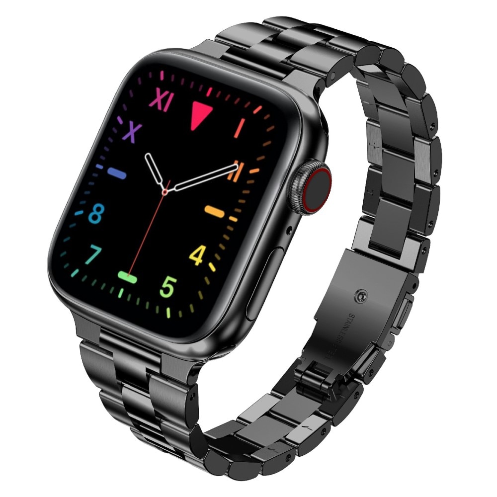 Slim Metallarmband Apple Watch 45mm Series 8 svart