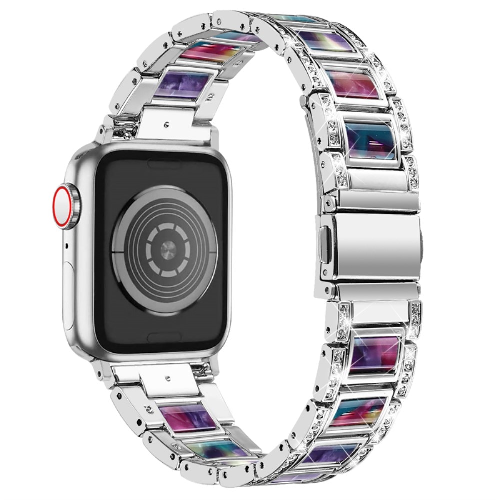 Diamond Bracelet Apple Watch 45mm Series 7 Silver Space