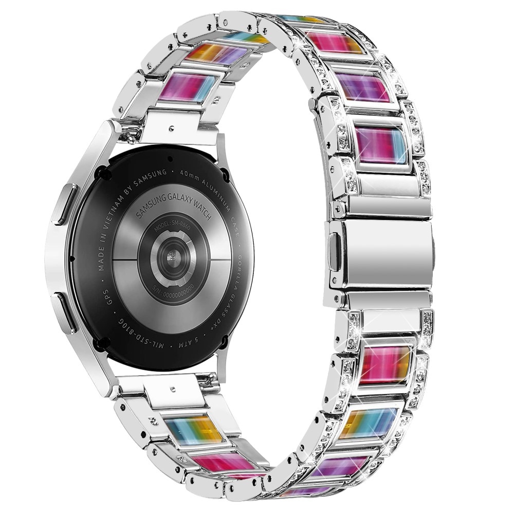 Diamond Bracelet Samsung Galaxy Watch FE Silver Rainbow