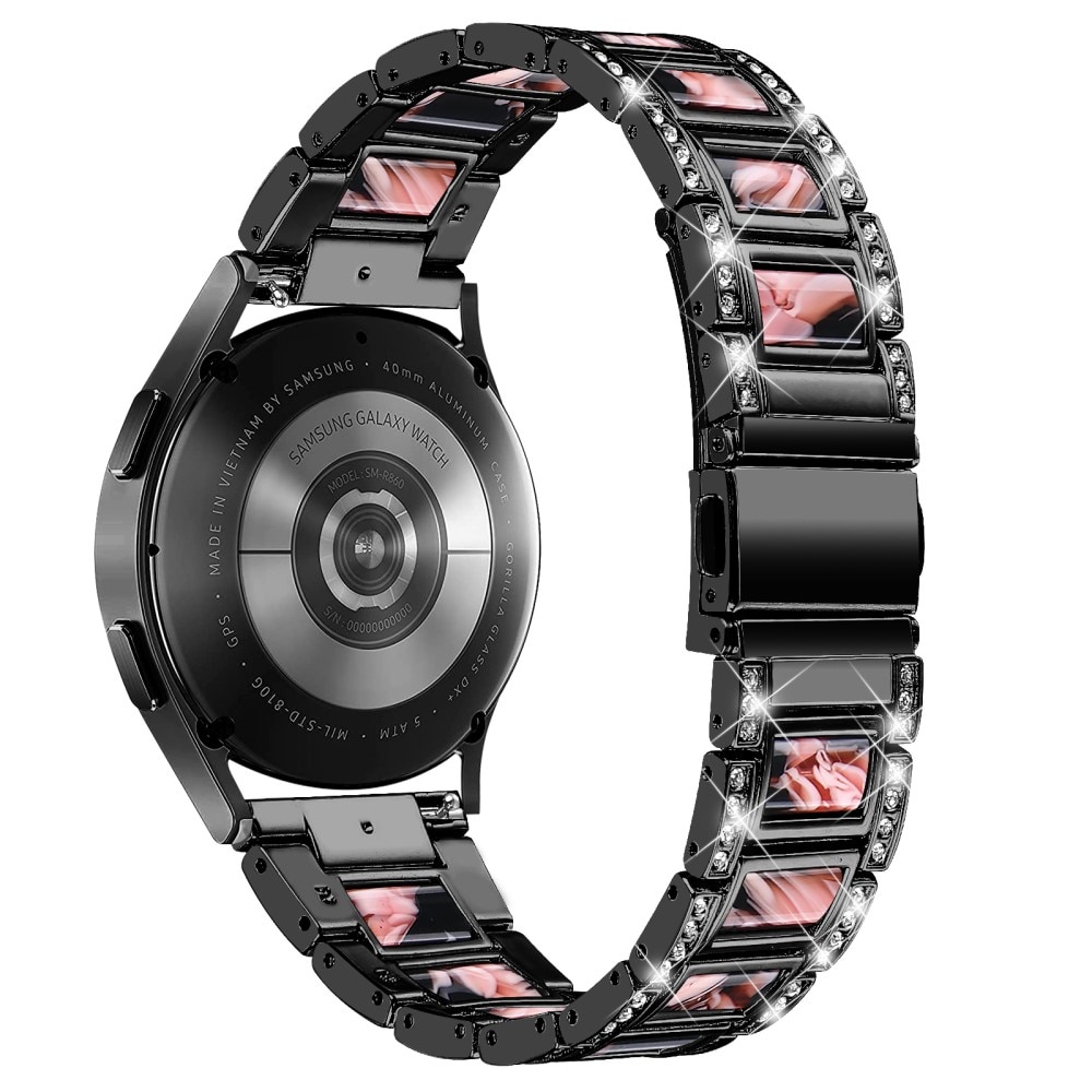 Diamond Bracelet Samsung Galaxy Watch 6 Classic 43mm Black Blossom