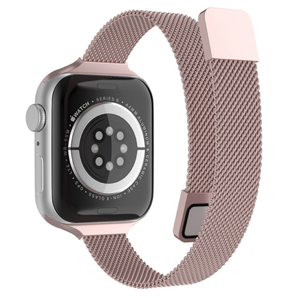 Armband Slim Milanese Apple Watch 42/44/45/49mm rosa guld