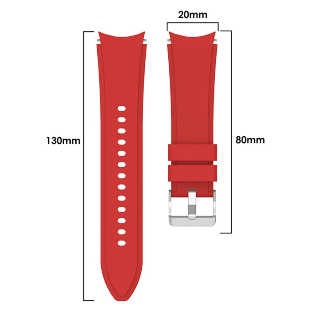 Full Fit Silikonarmband Samsung Galaxy Watch 6 40mm röd