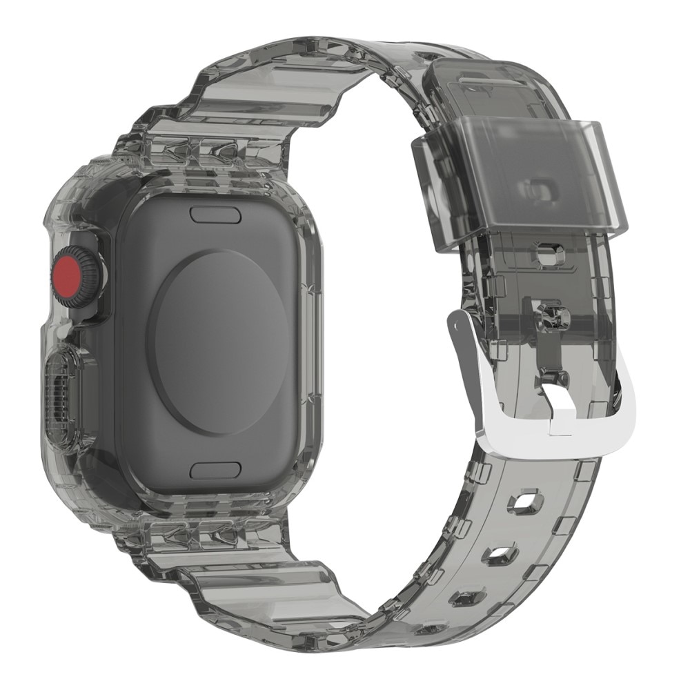 Apple Watch 45mm Series 7 Crystal Skal + Armband grå
