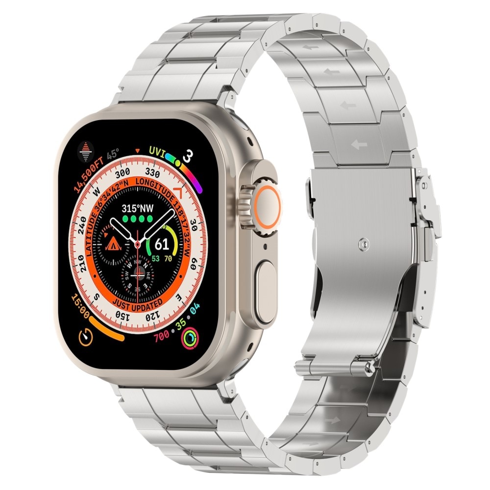 Elevate Titanarmband Apple Watch 45mm Series 9 silver