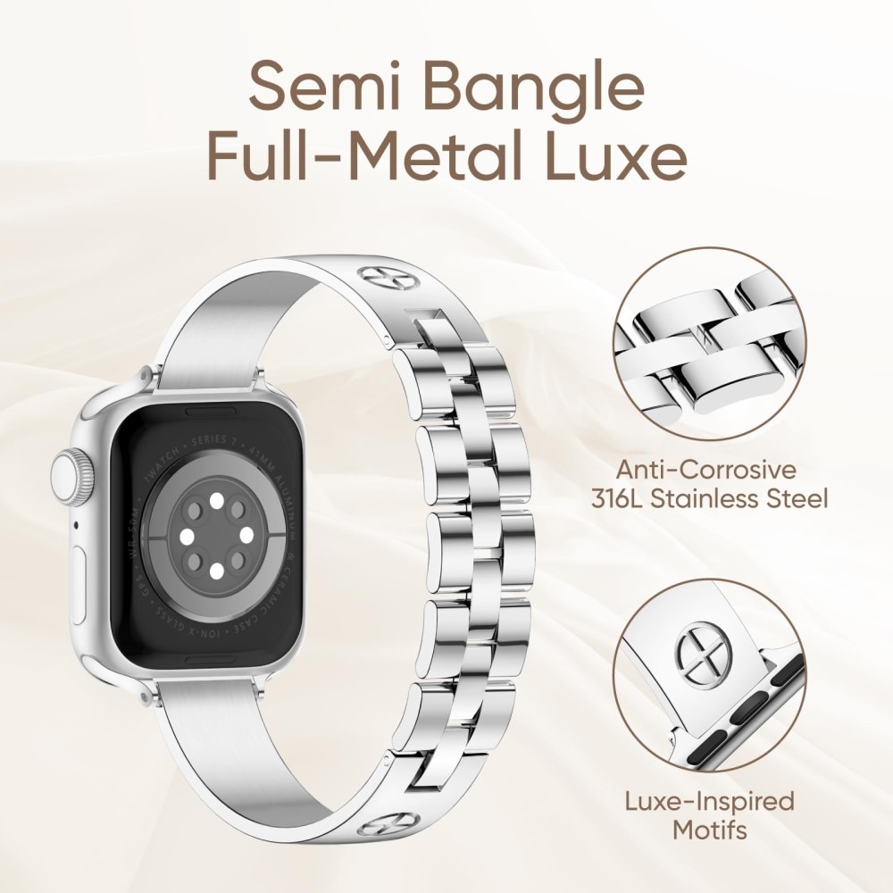 Bangle Cross Bracelet Apple Watch 41mm Series 7 roséguld