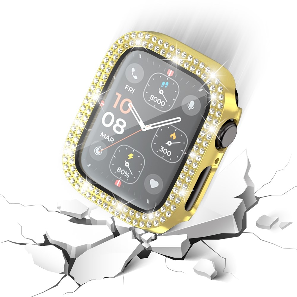 Full Cover Case Rhinestone Apple Watch Series 4-6 40mm guld