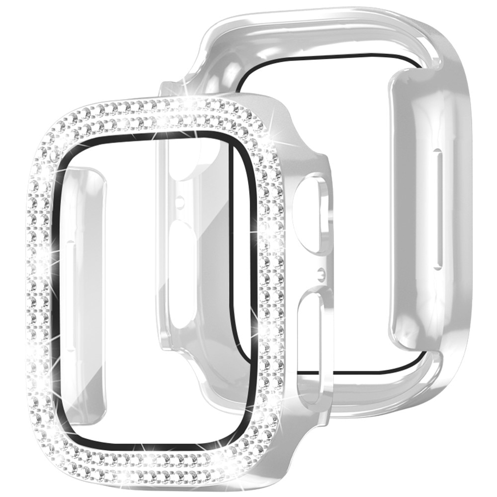 Full Cover Case Rhinestone Apple Watch SE 40mm silver