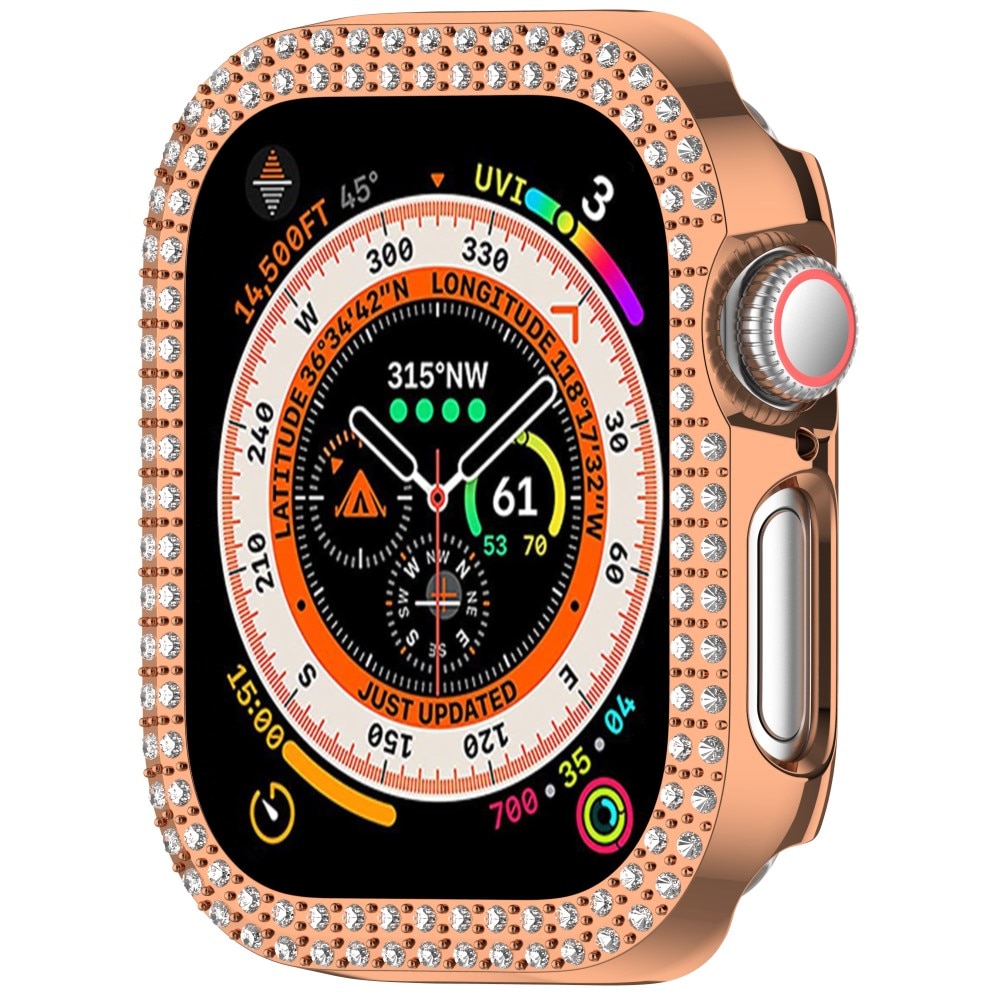 Rhinestone Skal Apple Watch Series 10 42mm roséguld