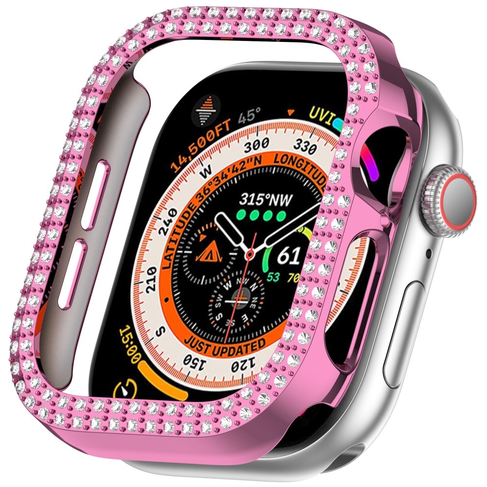 Rhinestone Skal Apple Watch Series 10 42mm rosa