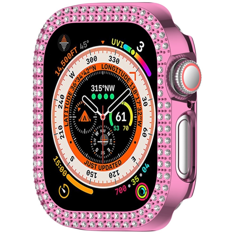 Rhinestone Skal Apple Watch Series 10 42mm rosa