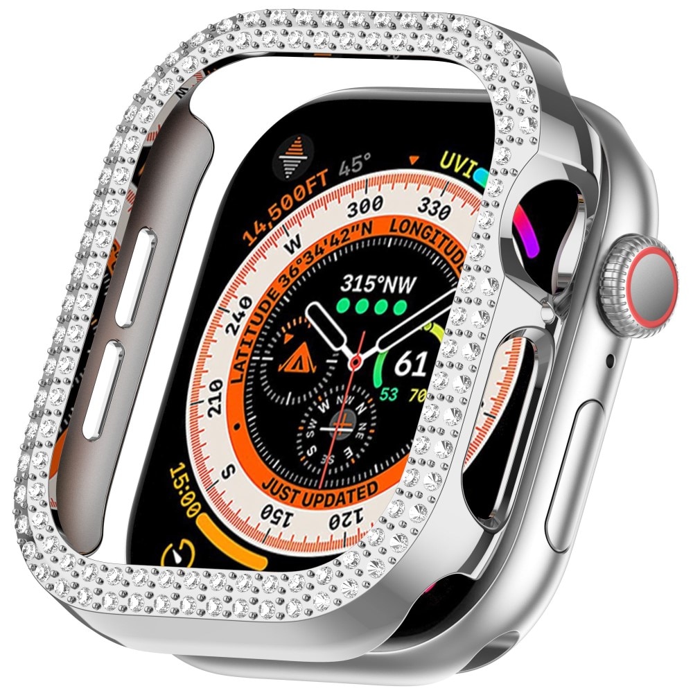 Rhinestone Skal Apple Watch Series 10 42mm silver