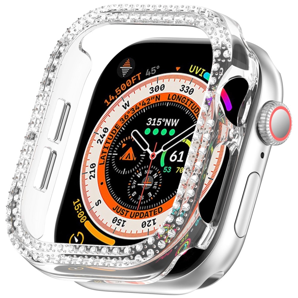 Rhinestone Skal Apple Watch Series 10 42mm transparent