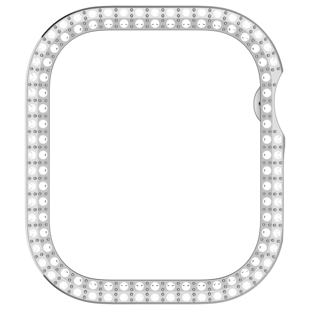 Rhinestone Skal Apple Watch Series 10 46mm silver