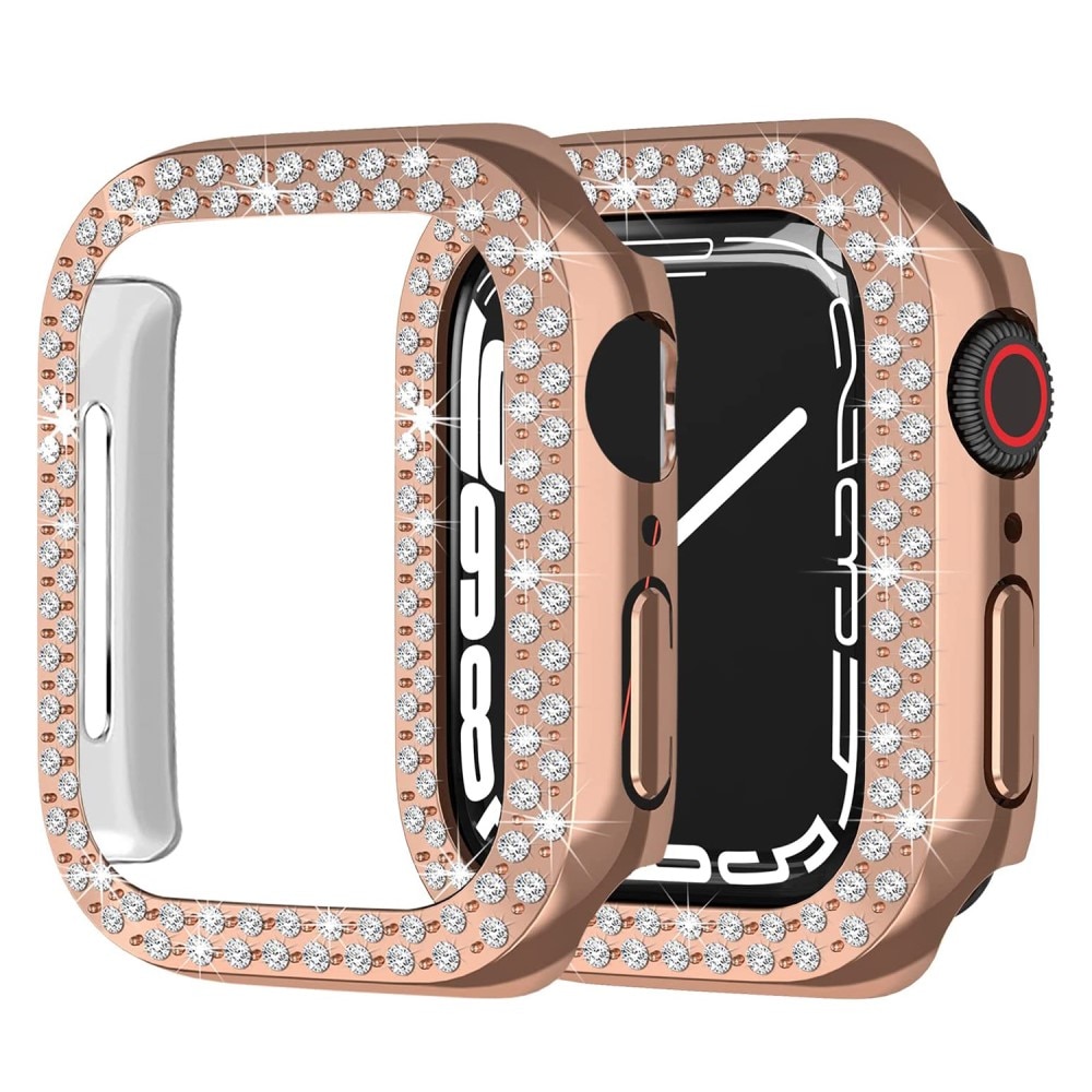 Rhinestone Skal Apple Watch 45mm Series 8 roséguld