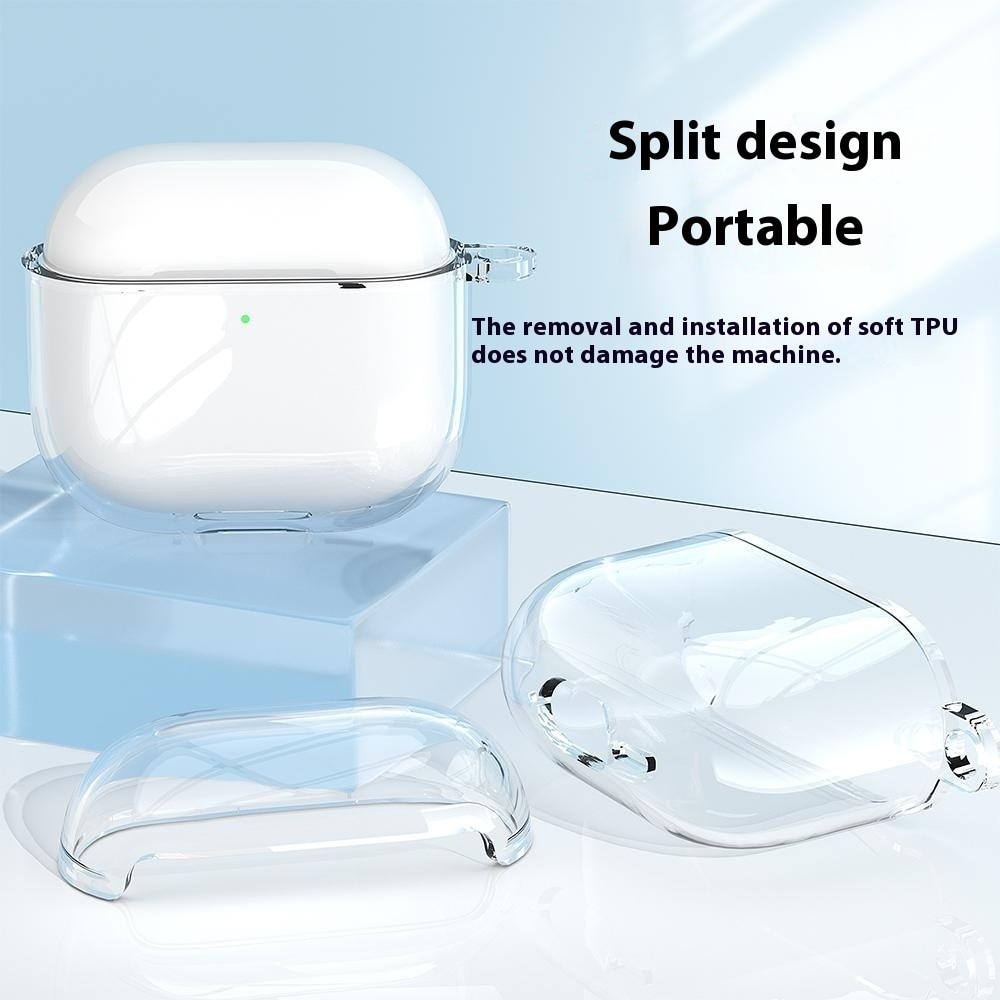 Skal TPU med karbinhake Apple AirPods 4 transparent