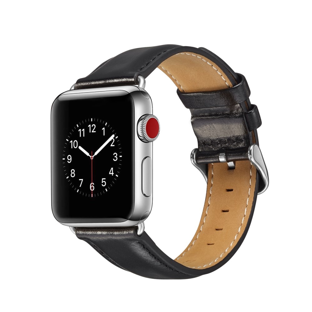 Premium Leather Armband Apple Watch SE 40mm Black