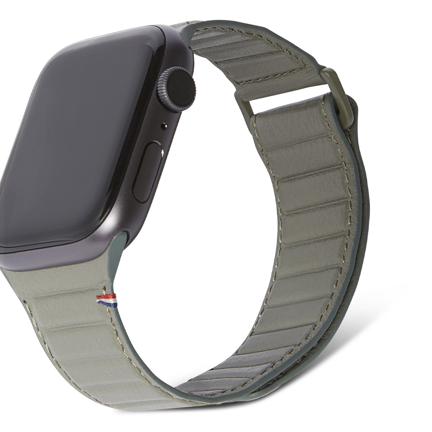 Olive Leather Köp Strap 42/44/45/49 online Apple Watch Magnetic Decoded Traction mm