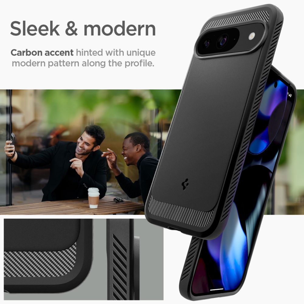 Google Pixel 9 Pro Case Rugged Armor Black