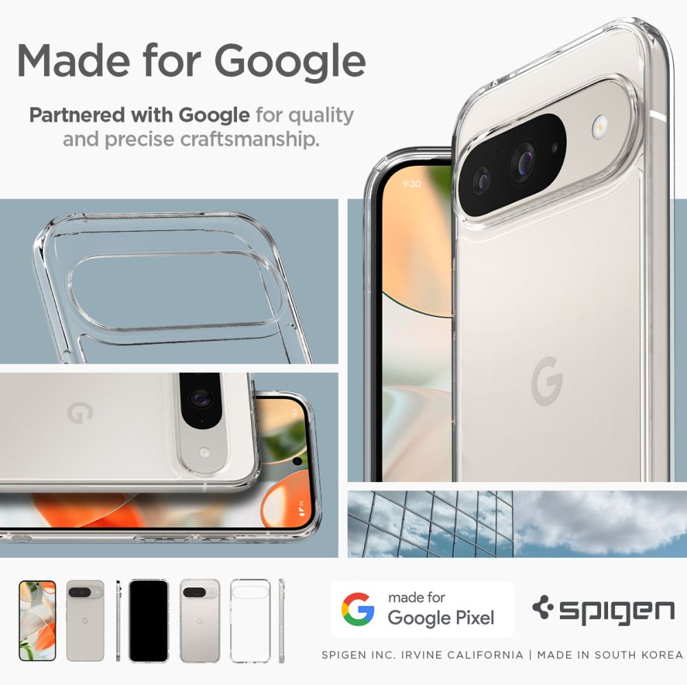 Google Pixel 9 Case Ultra Hybrid Crystal Clear