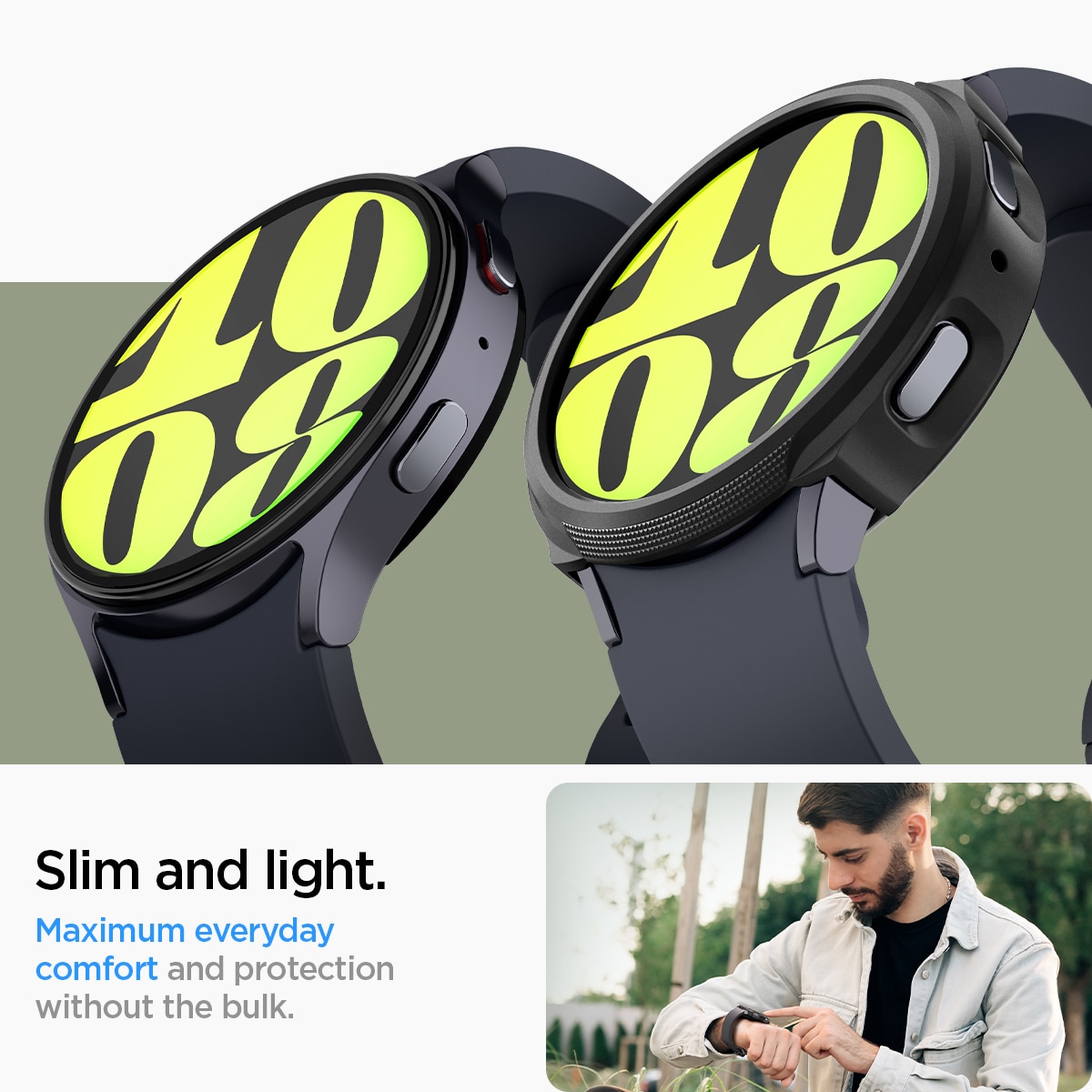 Samsung Galaxy Watch 7 40mm Skal Liquid Air Black