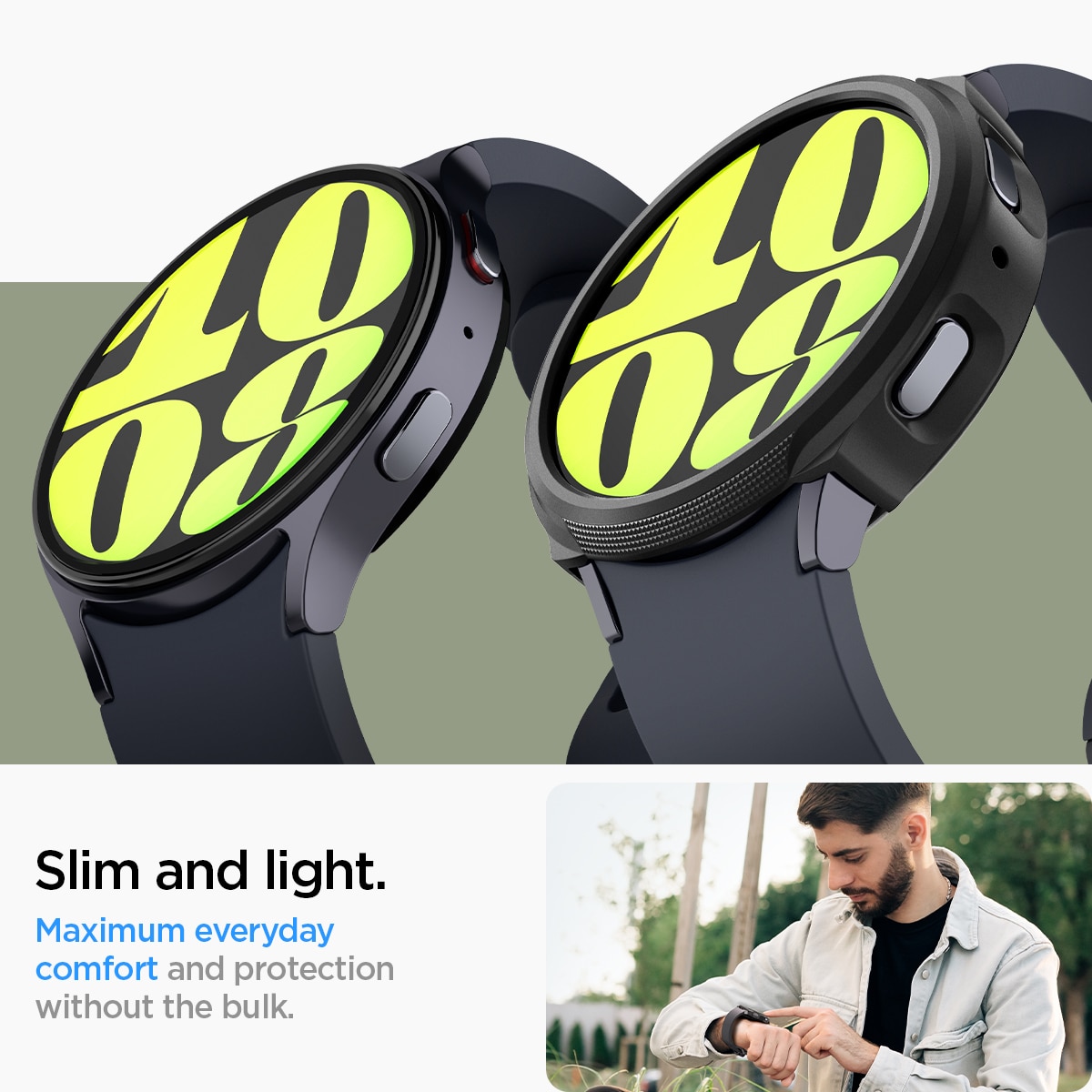 Samsung Galaxy Watch 7 44mm Skal Liquid Air Black