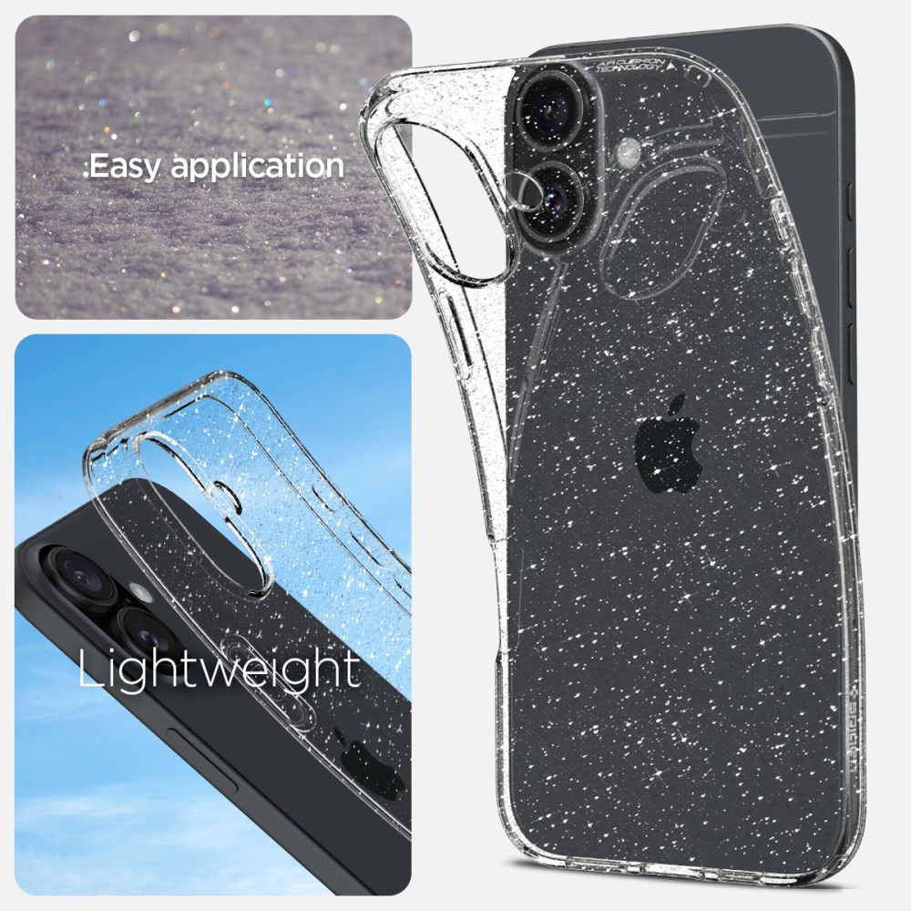 iPhone 16 Case Liquid Crystal Glitter Crystal