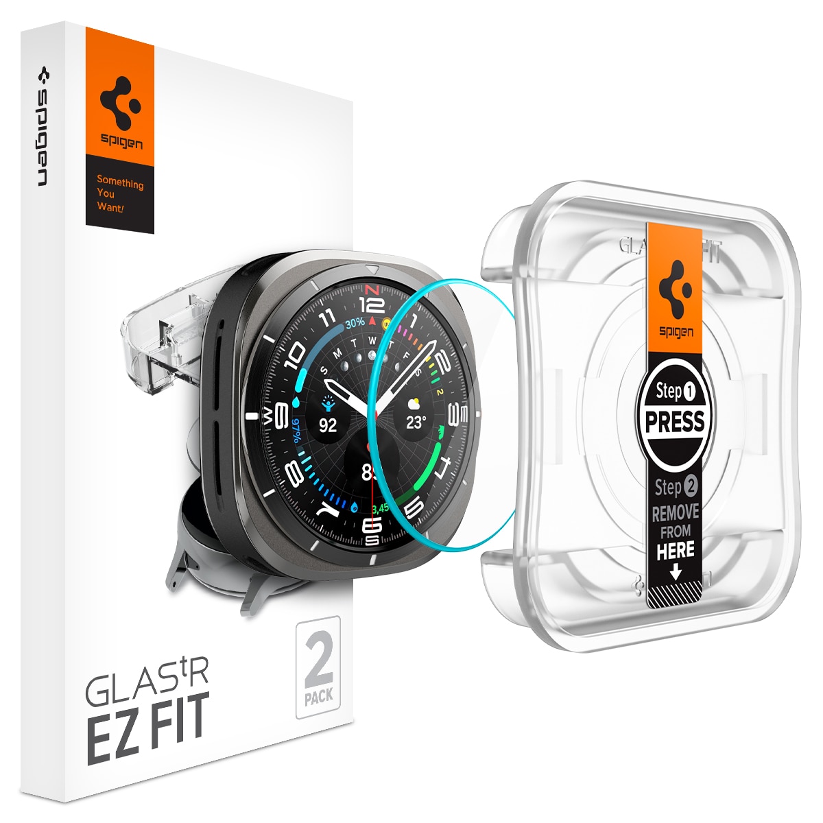 Samsung Galaxy Watch Ultra 47mm Screen Protector EZ Fit GLAS.tR (2-pack)