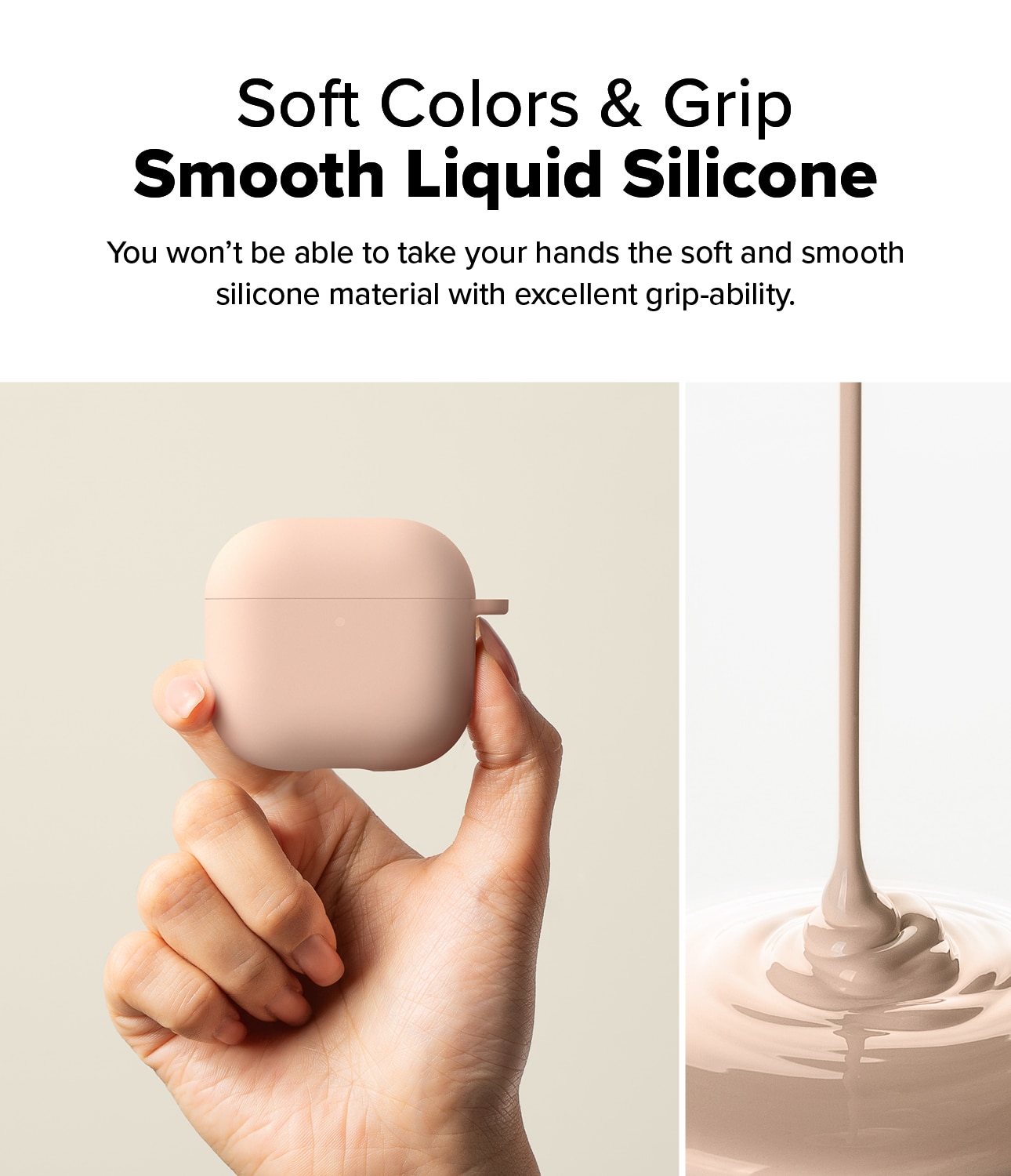 Silicone Skal Apple AirPods 4 Pink Sand