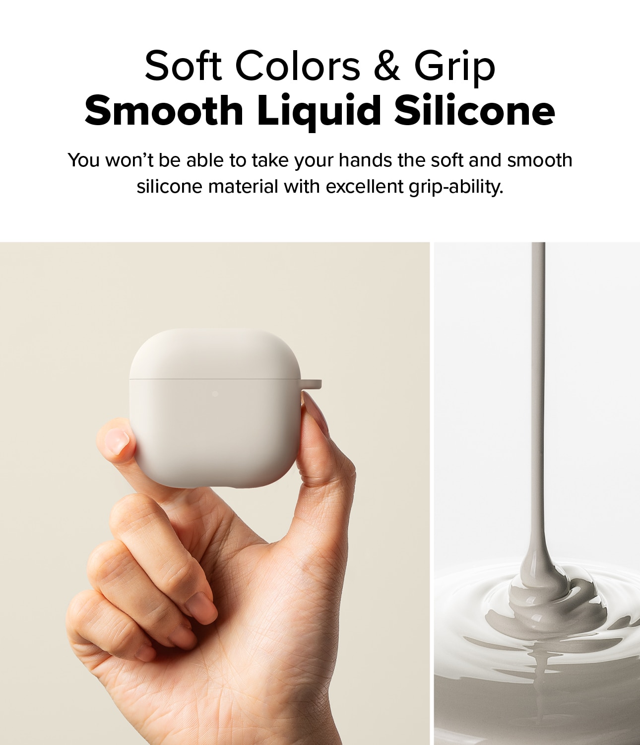 Silicone Skal Apple AirPods 4 Stone