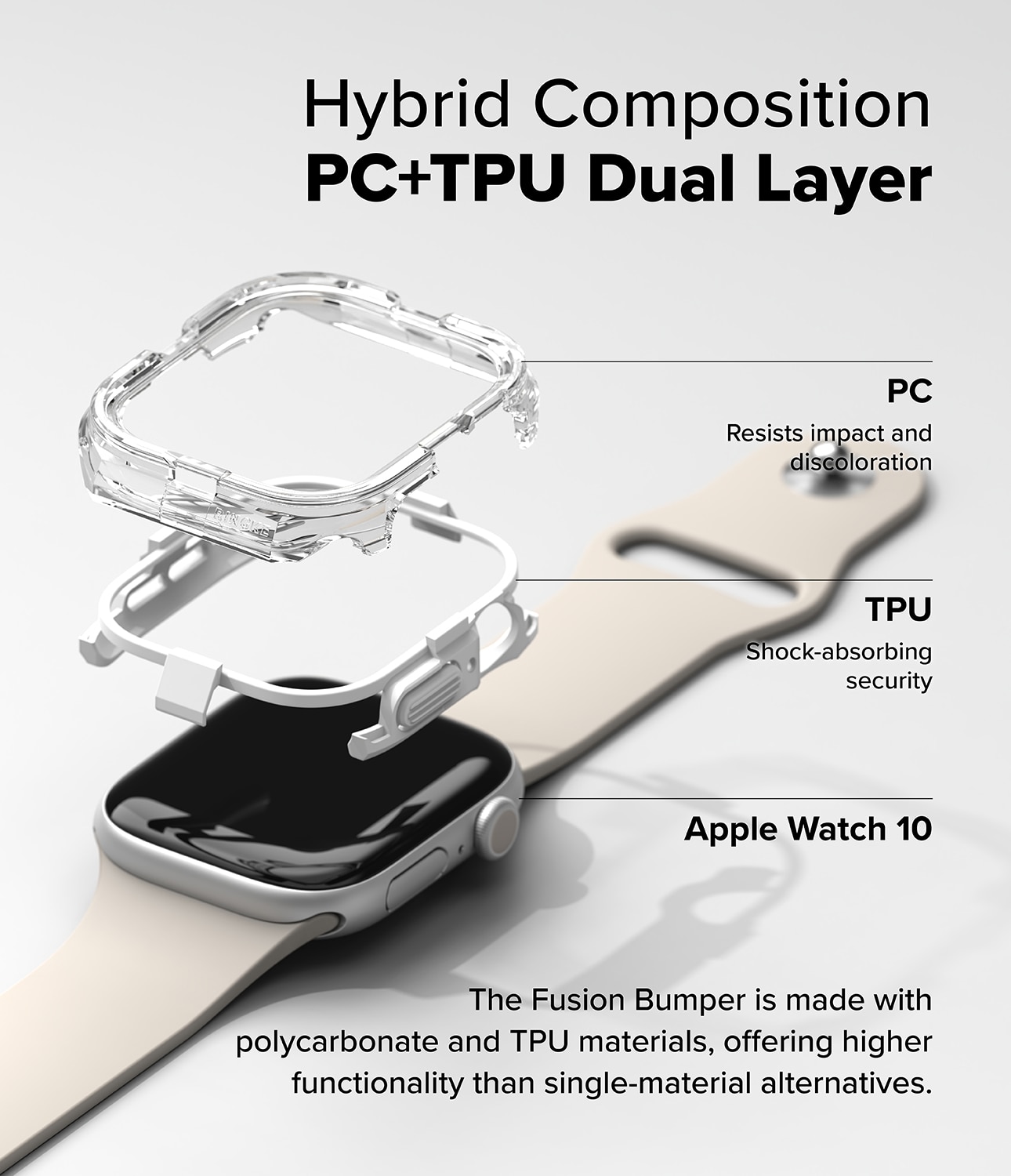 Fusion Bumper  Apple Watch Series 10 42mm White