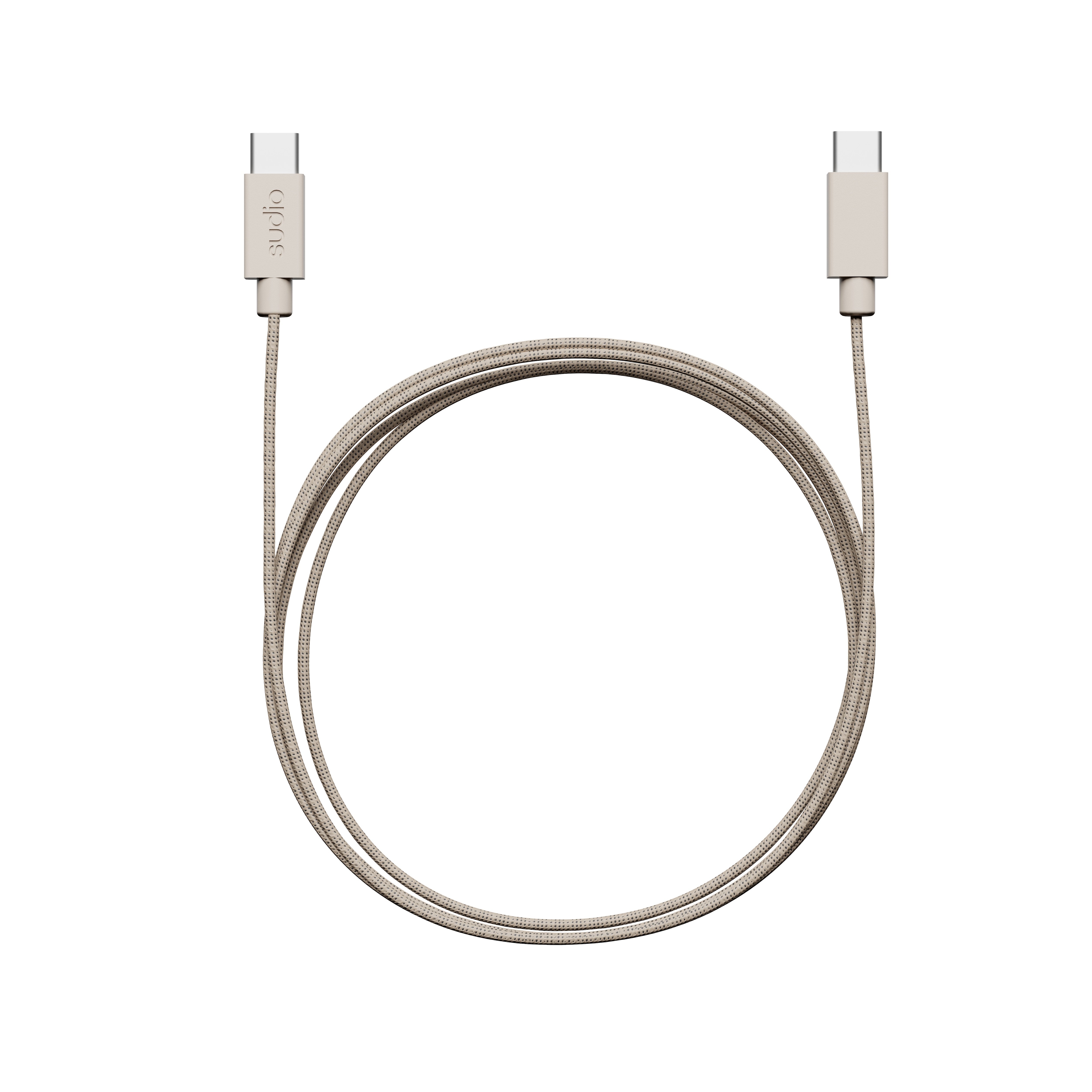 C1-C Kabel USB-C till USB-C 1.8 m Sand