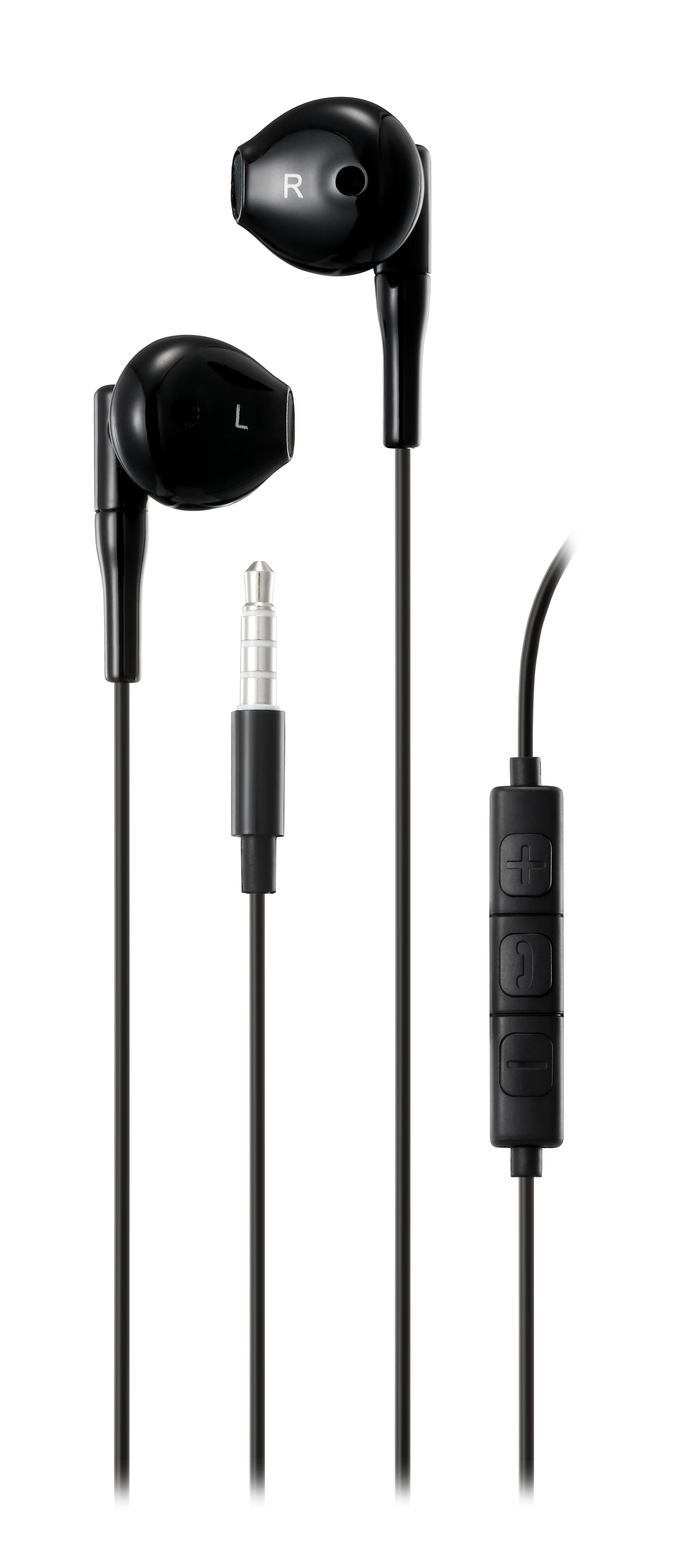 Semi-in-ear hörlurar 3.5mm svart