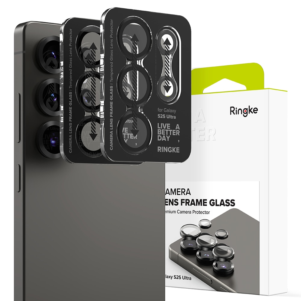 Camera Lens Frame Glass (2-pack) Samsung Galaxy S25 Ultra Black