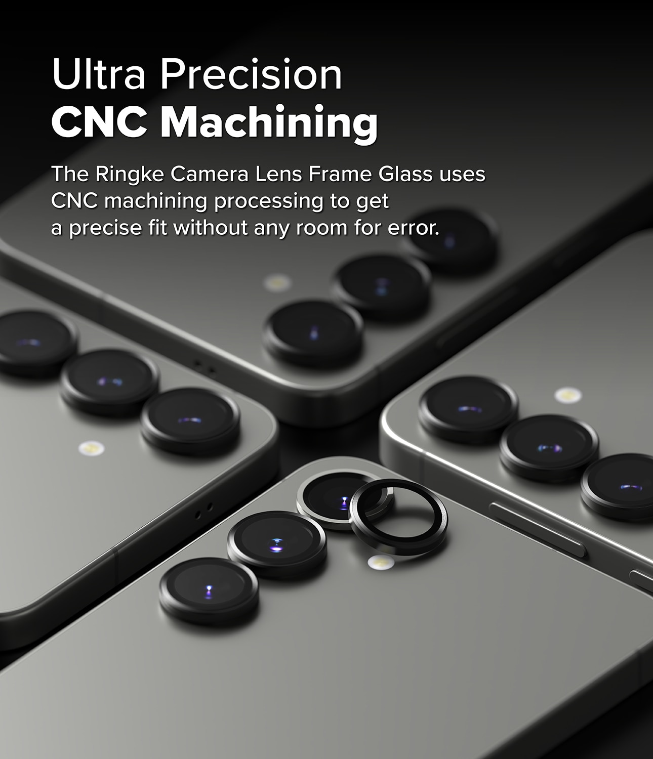 Camera Lens Frame Glass (2-pack) Samsung Galaxy S25 Black