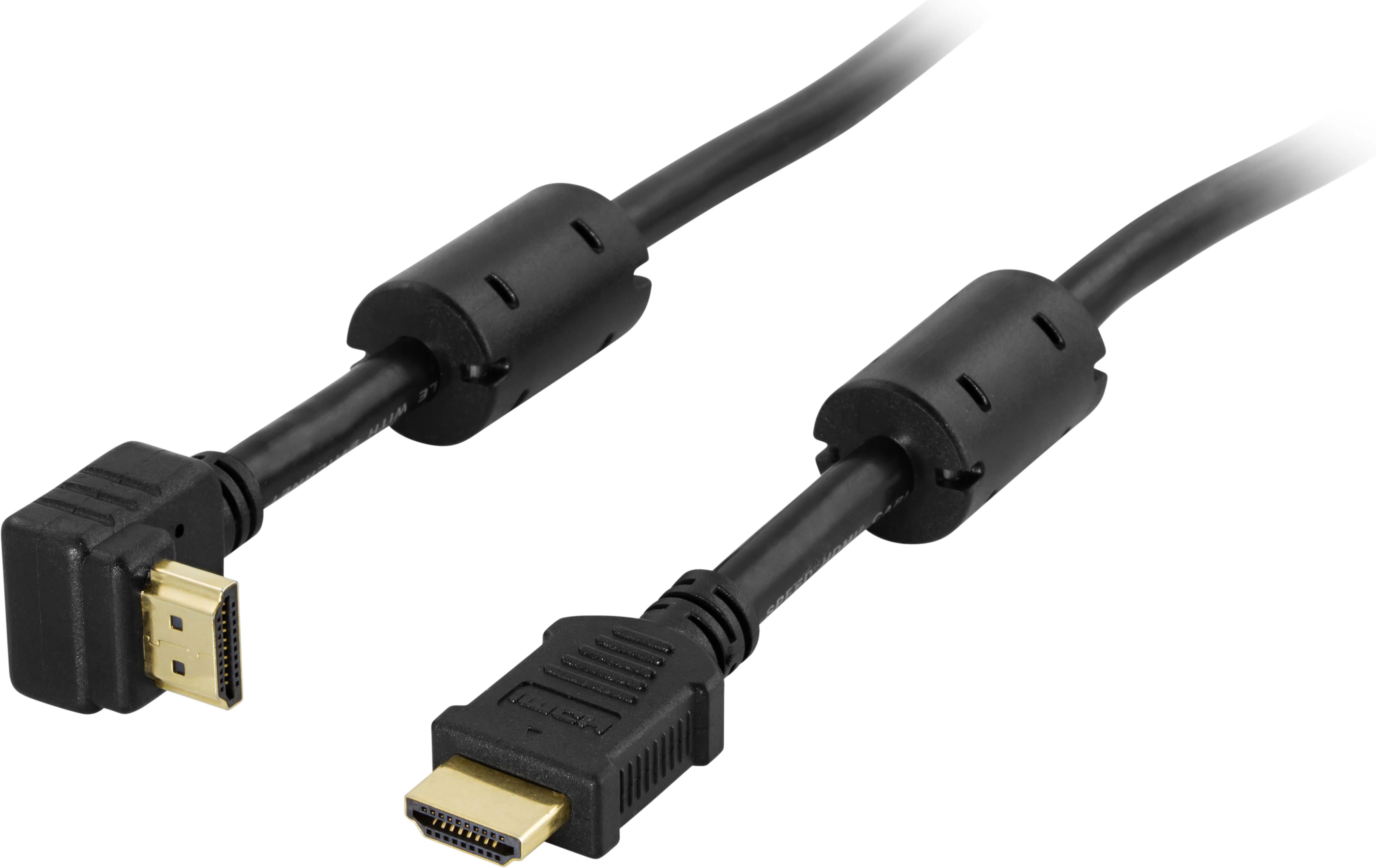 Vinklad HDMI-kabel High-Speed med Ethernet 5m