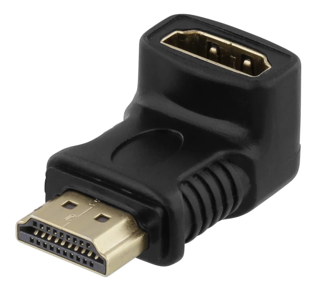 Vinklad HDMI-adapter 19-pin hona - hane