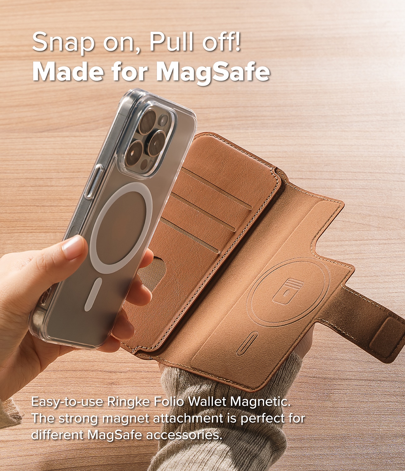 Folio Wallet Magnetic iPhone 13 Pro Max Brown