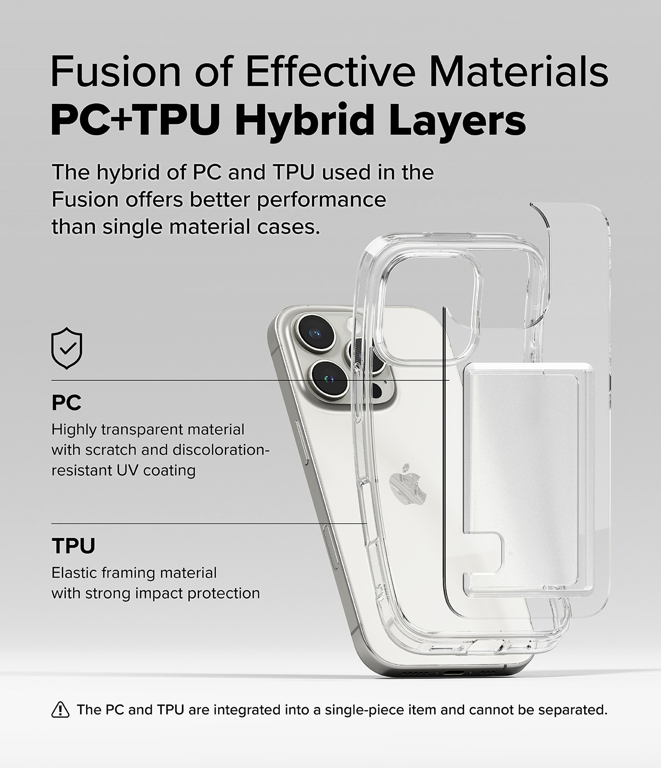 Fusion Card Case iPhone 16 Pro Max Clear